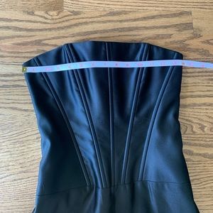BCBGMaxAzria Black Y2K Lace Up Bustier Corset Dress